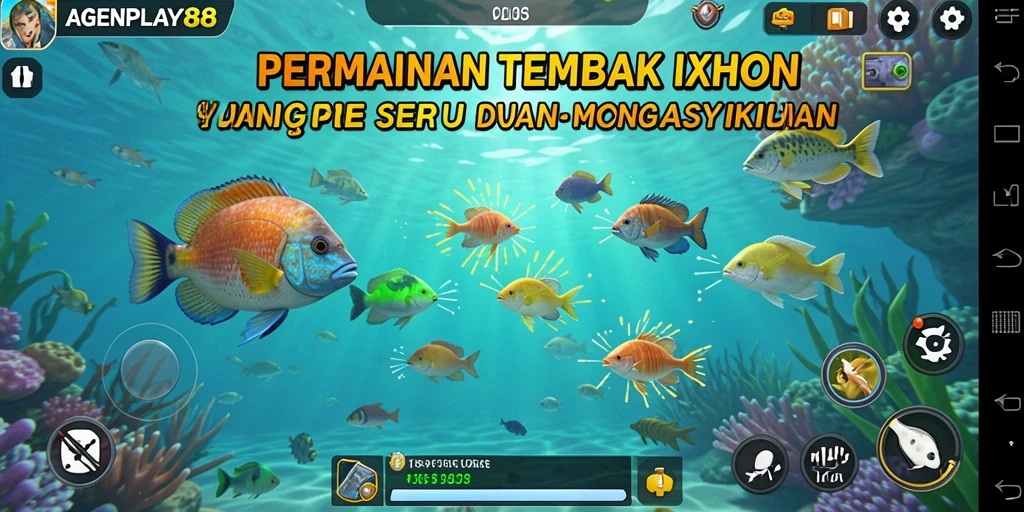 Screenshot gameplay AGENPLAY88 dengan aksi Tembak Ikan yang menarik.