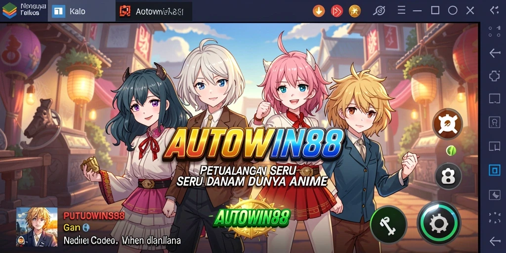 Gameplay seru dalam AUTOWIN88 dengan karakter dan latar anime yang menawan.
