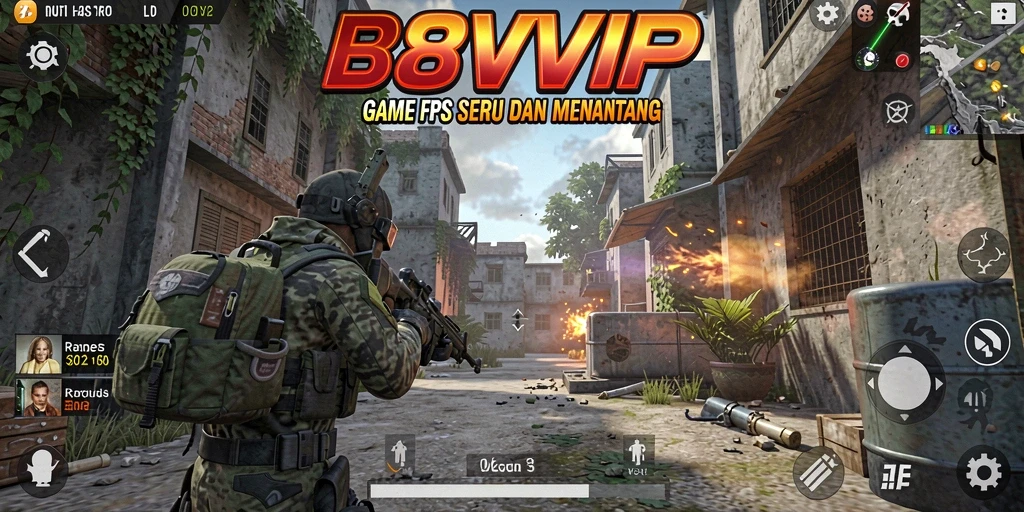 Tampilan gameplay B8VIP yang penuh aksi dan menegangkan.