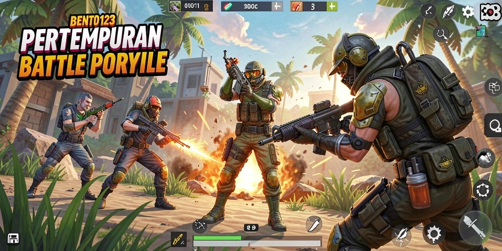Gameplay intens di arena pertempuran BENTO123.