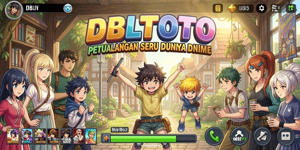 Tangkapan layar DBLTOTO menampilkan karakter anime dengan latar belakang yang menakjubkan.