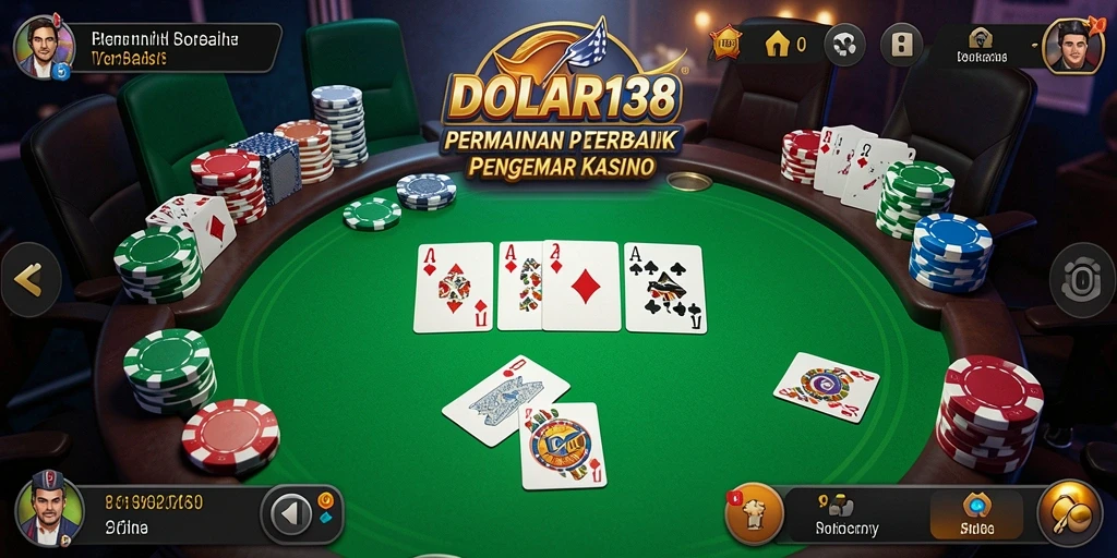 Tampilan gameplay DOLAR138 yang mendebarkan dan penuh tantangan poker.