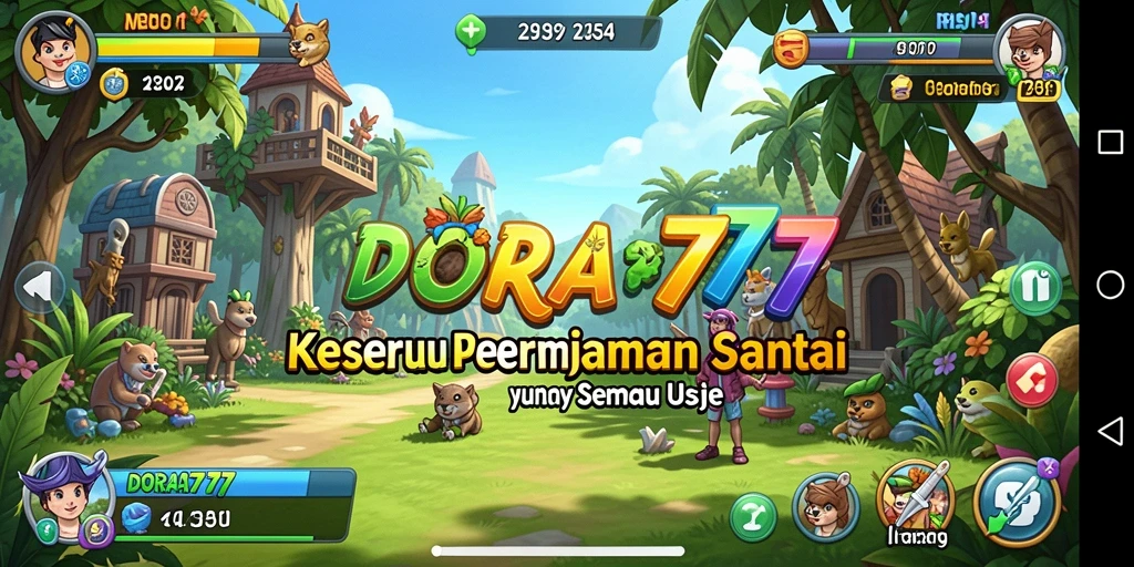 Screenshot gameplay DORA77 menunjukkan keseruan bermain yang menyenangkan.