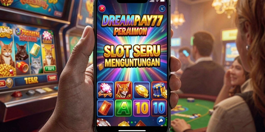 Screenshot yang menunjukkan serunya gameplay Slot di DREAMPLAY77.