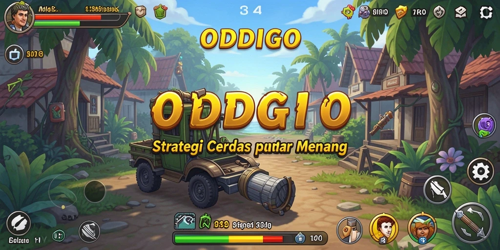 Tangkapan layar utama ODDIGO menampilkan aksi strategis yang mendebarkan.