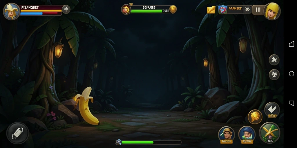 Tampilan gameplay PISANGBET dengan suasana Horror yang mencekam.