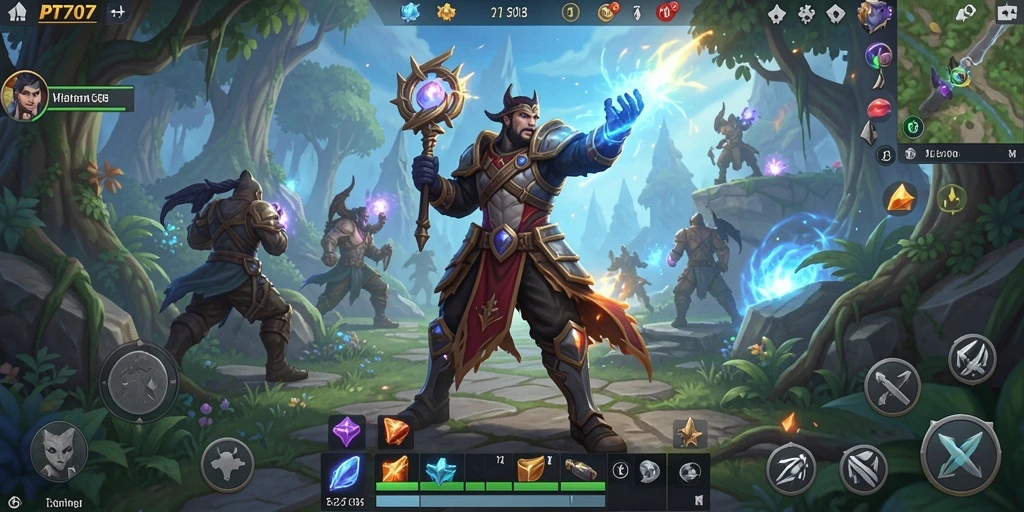 Tampilan gameplay PT707 yang memukau dalam petualangan MMORPG.