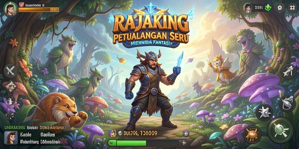 Tampilan gameplay RAJAKING yang menegangkan dan penuh aksi.