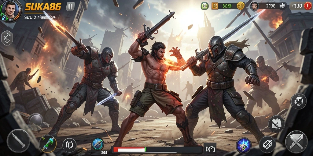 Gambaran gameplay seru dalam pertarungan <strong>SUKA86</strong> dengan aksi memukau.