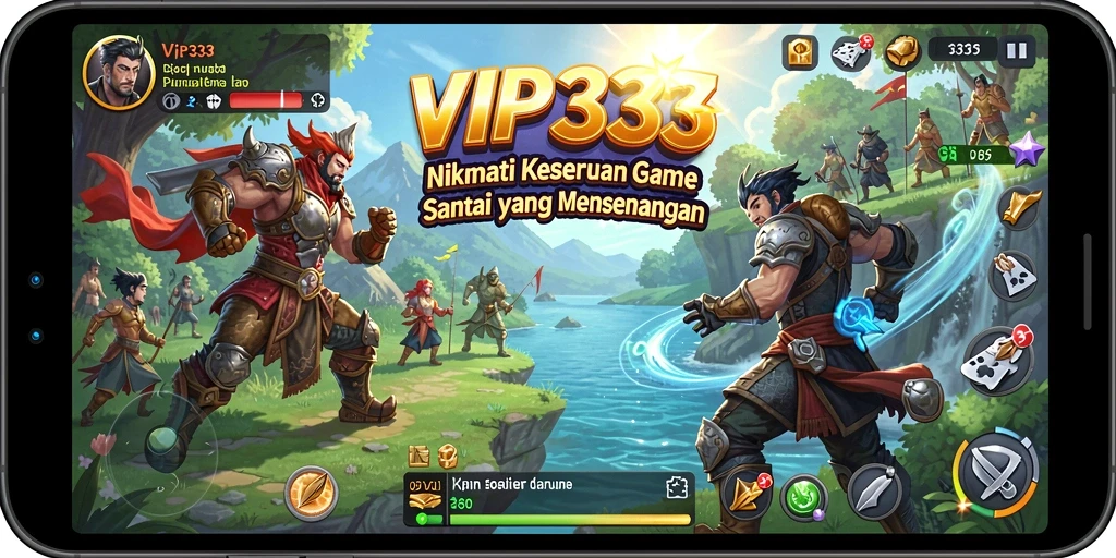 Screenshot utama VIP333 menunjukkan gameplay santai dan interaktif yang menyenangkan.